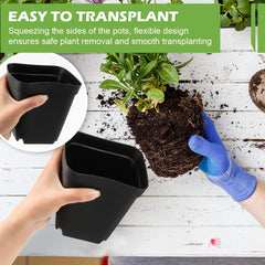 RooTrimmer 4 Inch Square Nursery Pot side view showing height