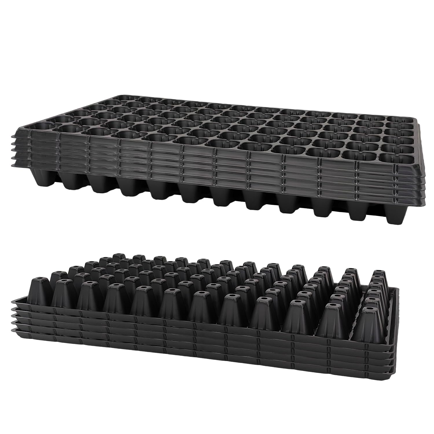RooTrimmer 72 Cell Seed Tray front view with plug included