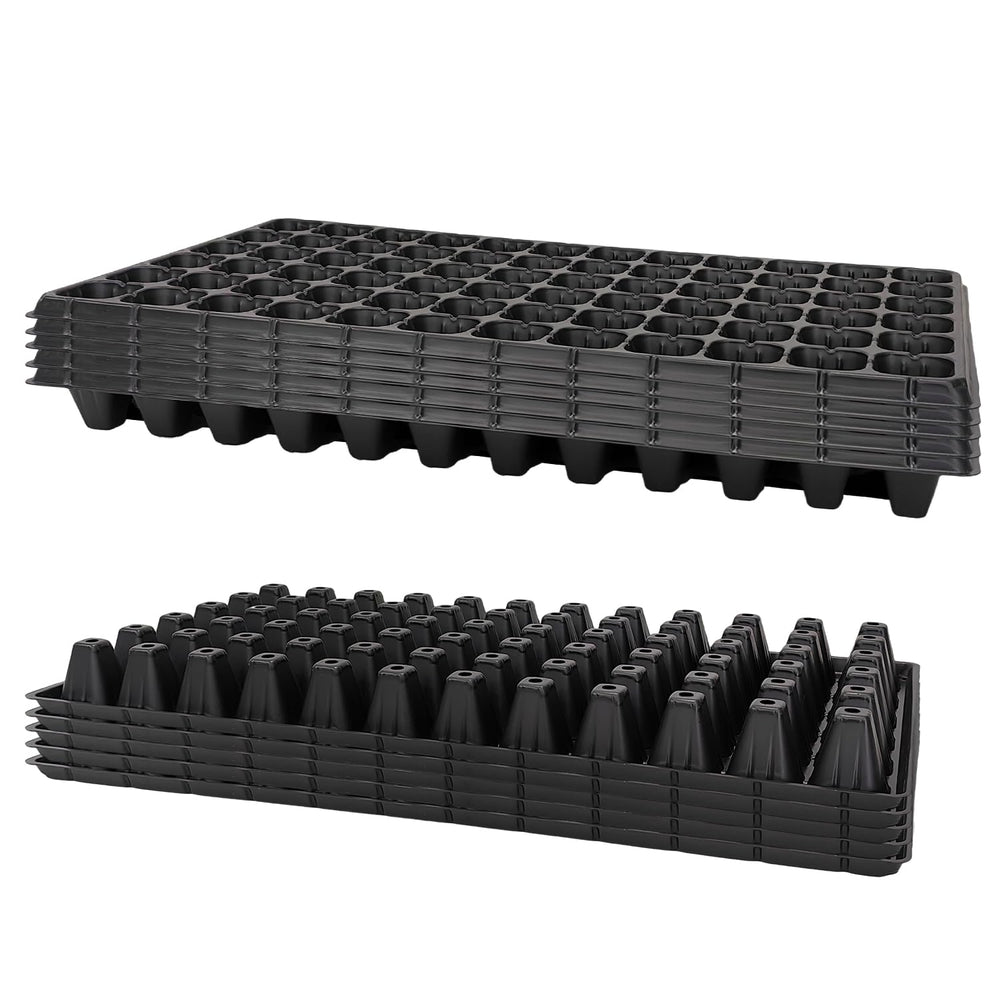 RooTrimmer 72 Cell Seed Tray front view with plug included