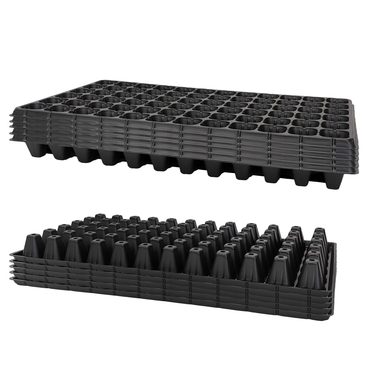 RooTrimmer 72 Cell Seed Tray front view with plug included