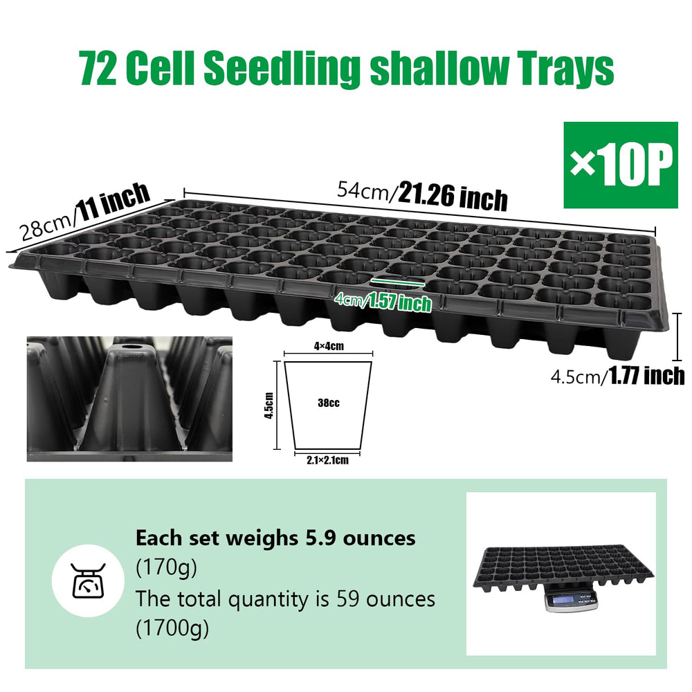 RooTrimmer 72 Cell Seed Tray side view showing thickness