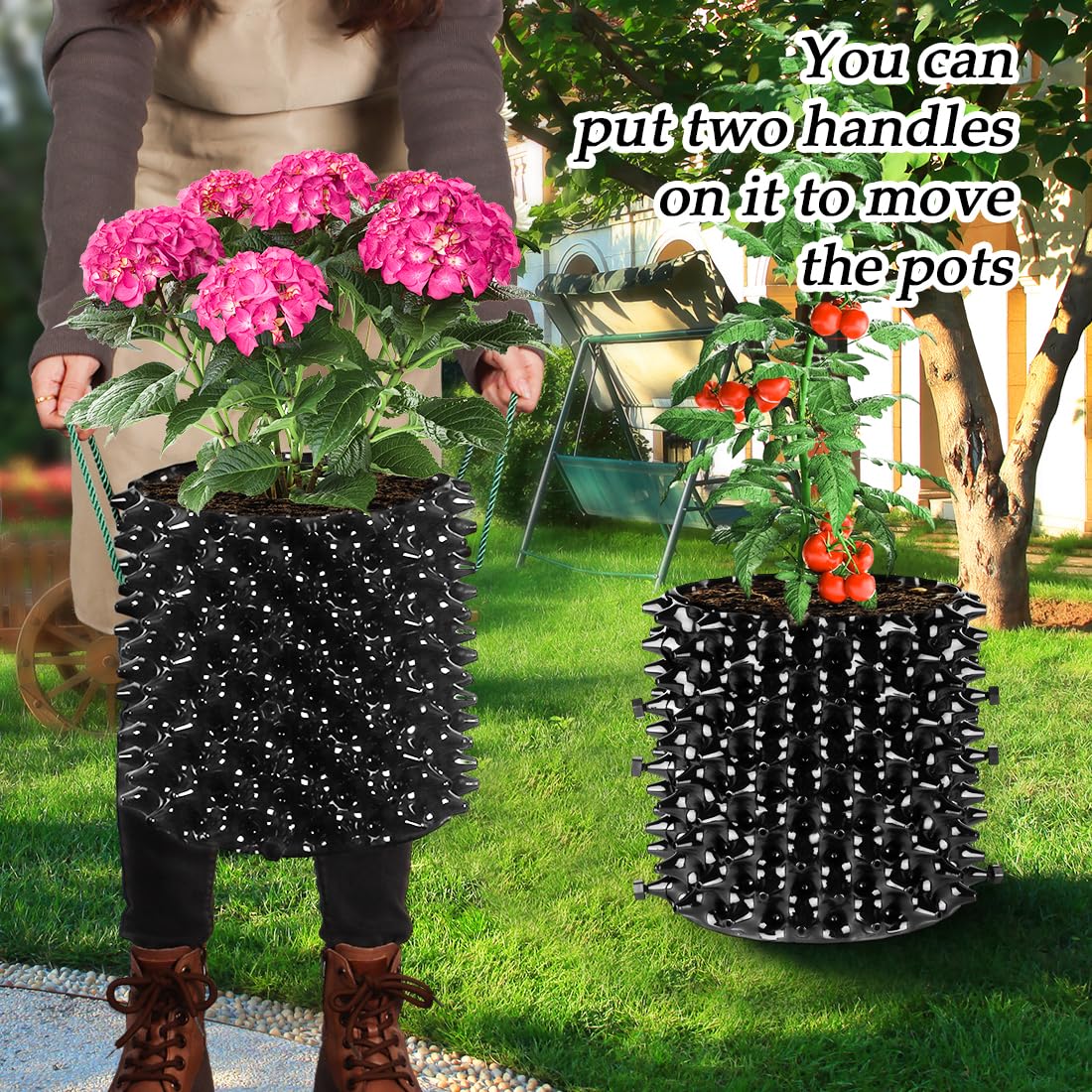 RooTrimmer Air Pruning Planters 5 Gallon black container side view