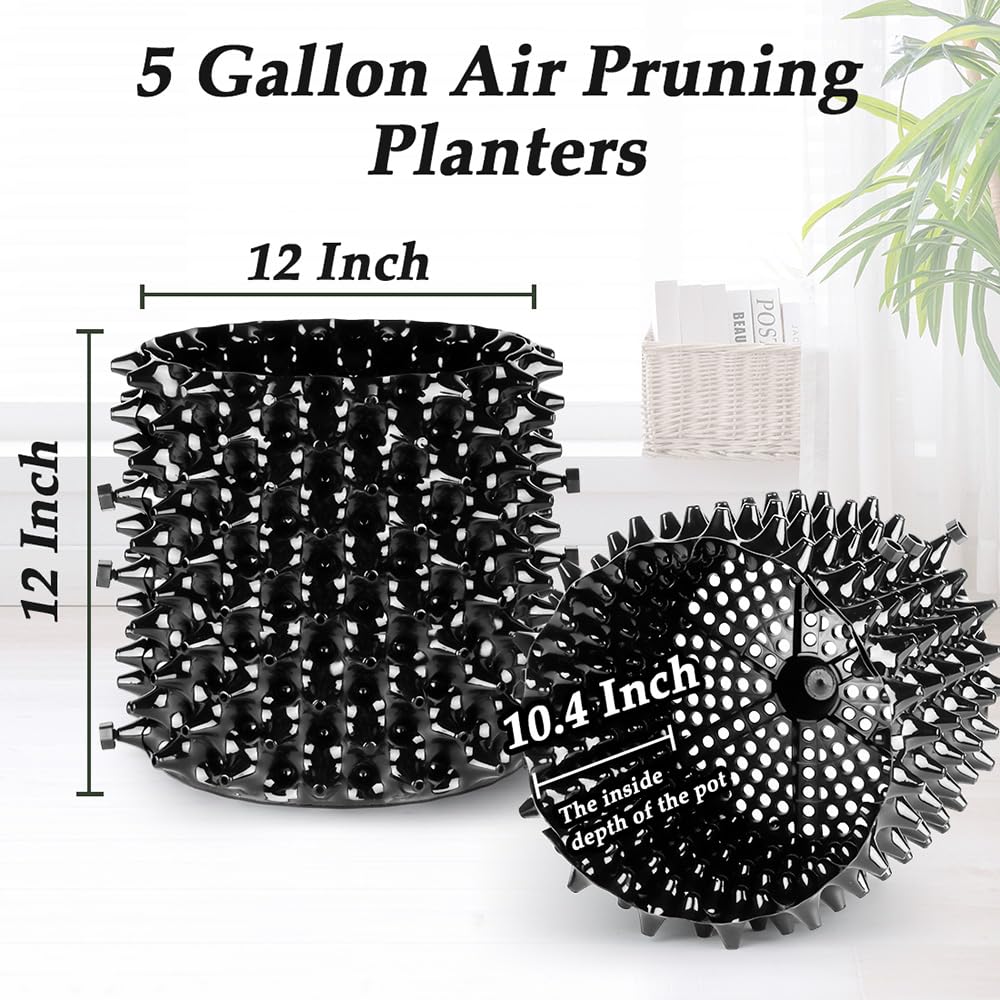 RooTrimmer Air Pruning Planters assembled with plants