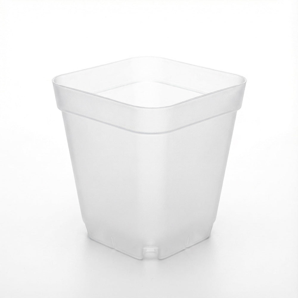 RooTrimmer clear nursery pots on a potting bench