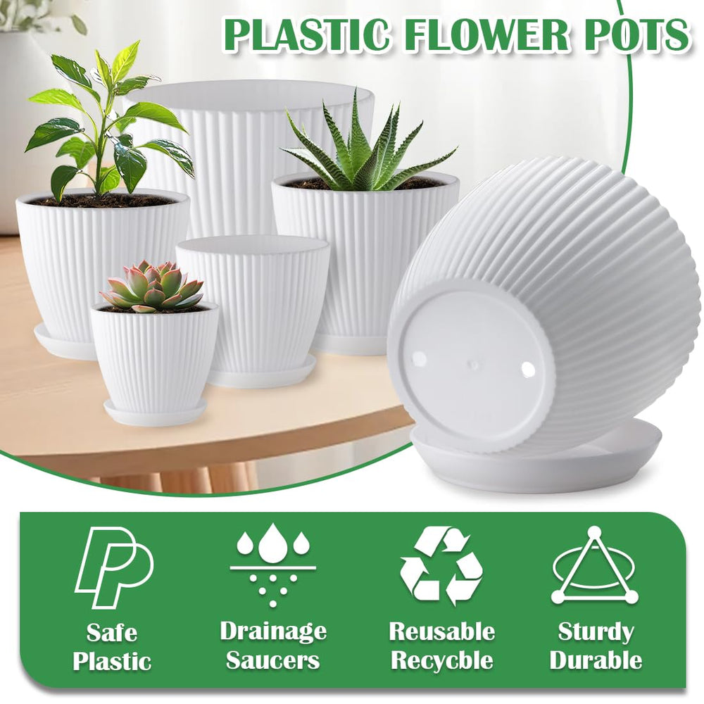 RooTrimmer flower pots set with various sizes and colours