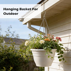 RooTrimmer hanging planter with chain displayed outdoors