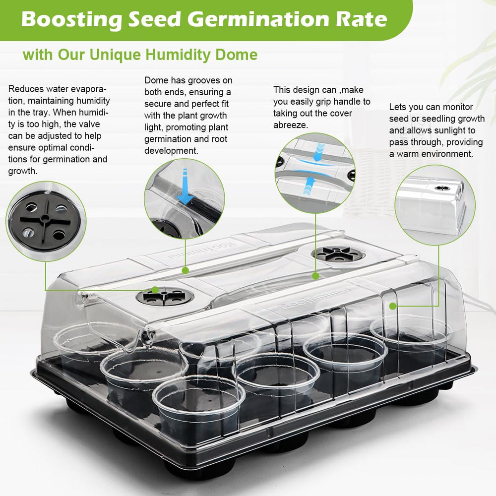 RooTrimmer humidity dome for optimal seedling growth