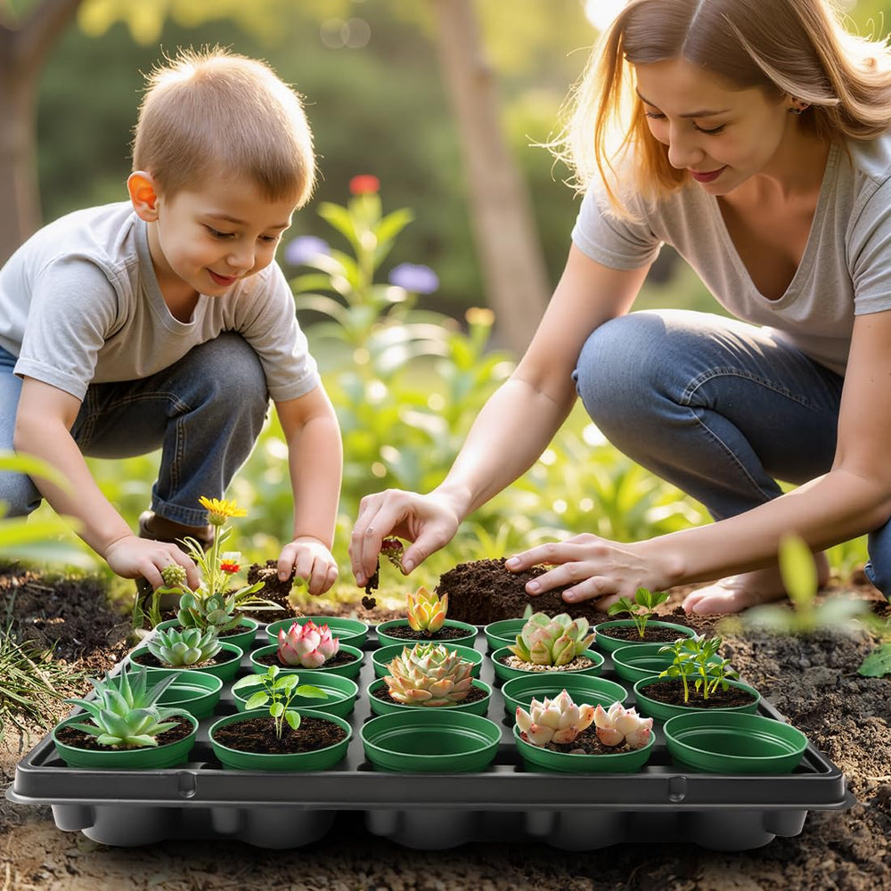 RooTrimmer nursery pots displayed in a home gardening setting