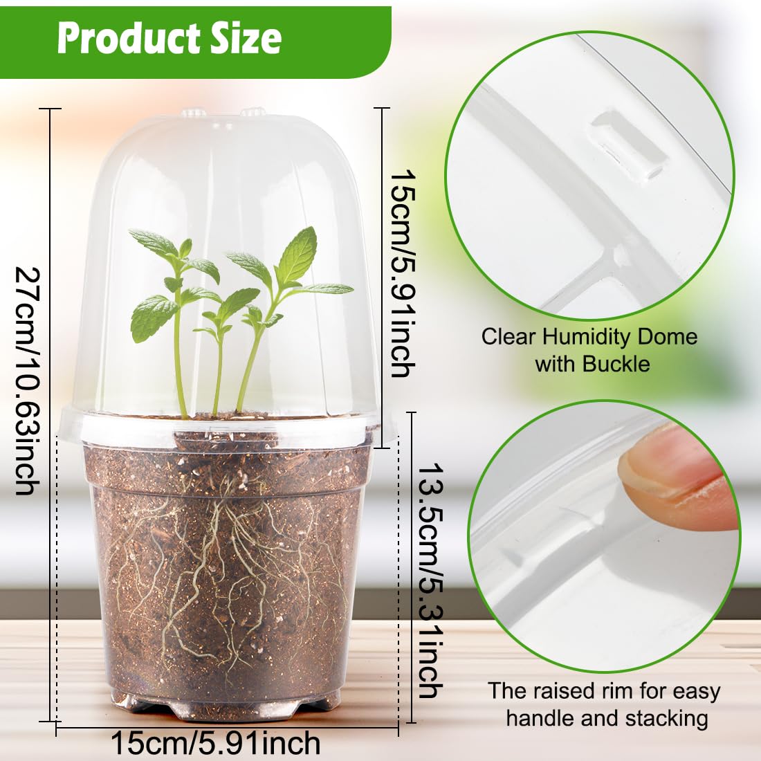 RooTrimmer nursery pots in a garden setting