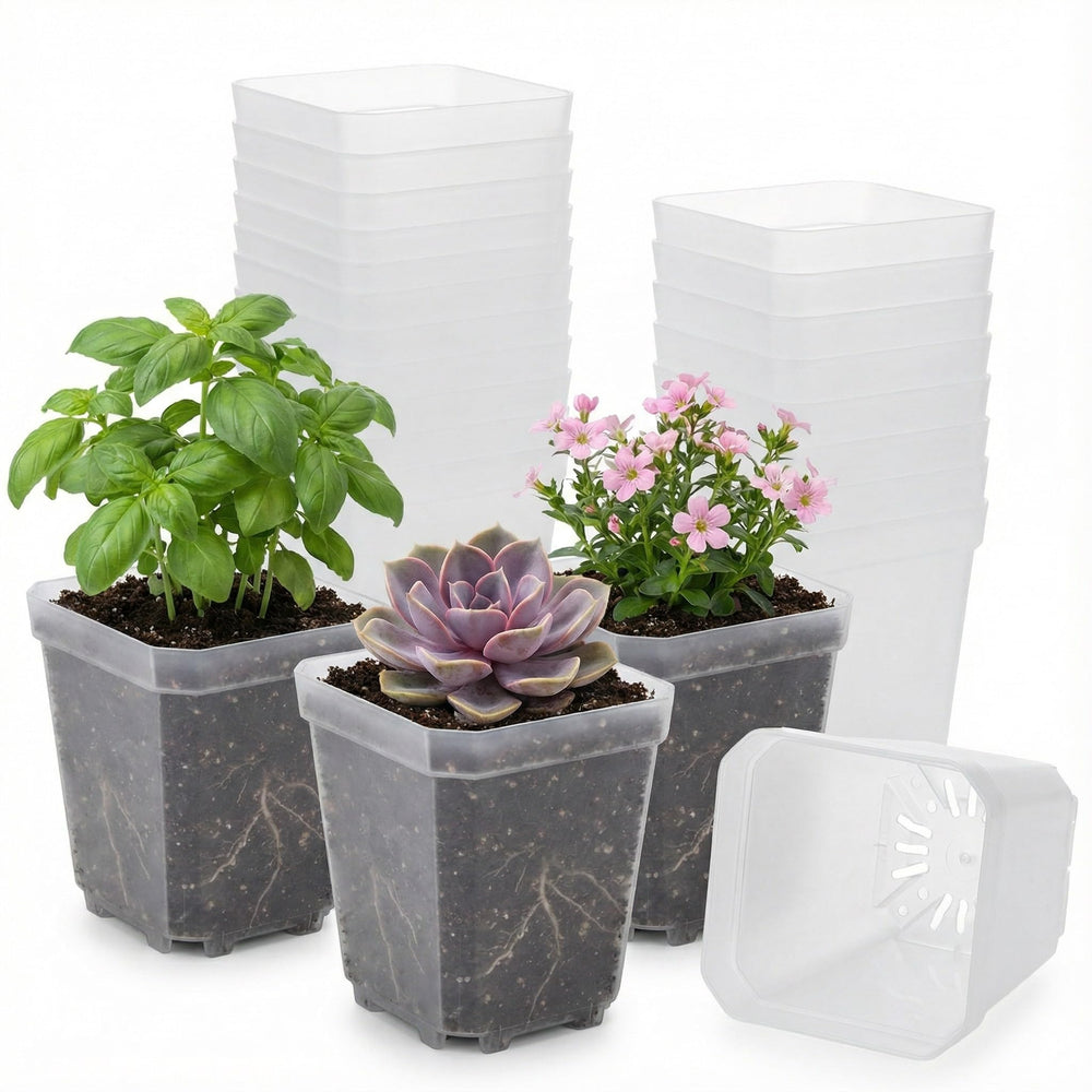 RooTrimmer nursery pots in a garden setting