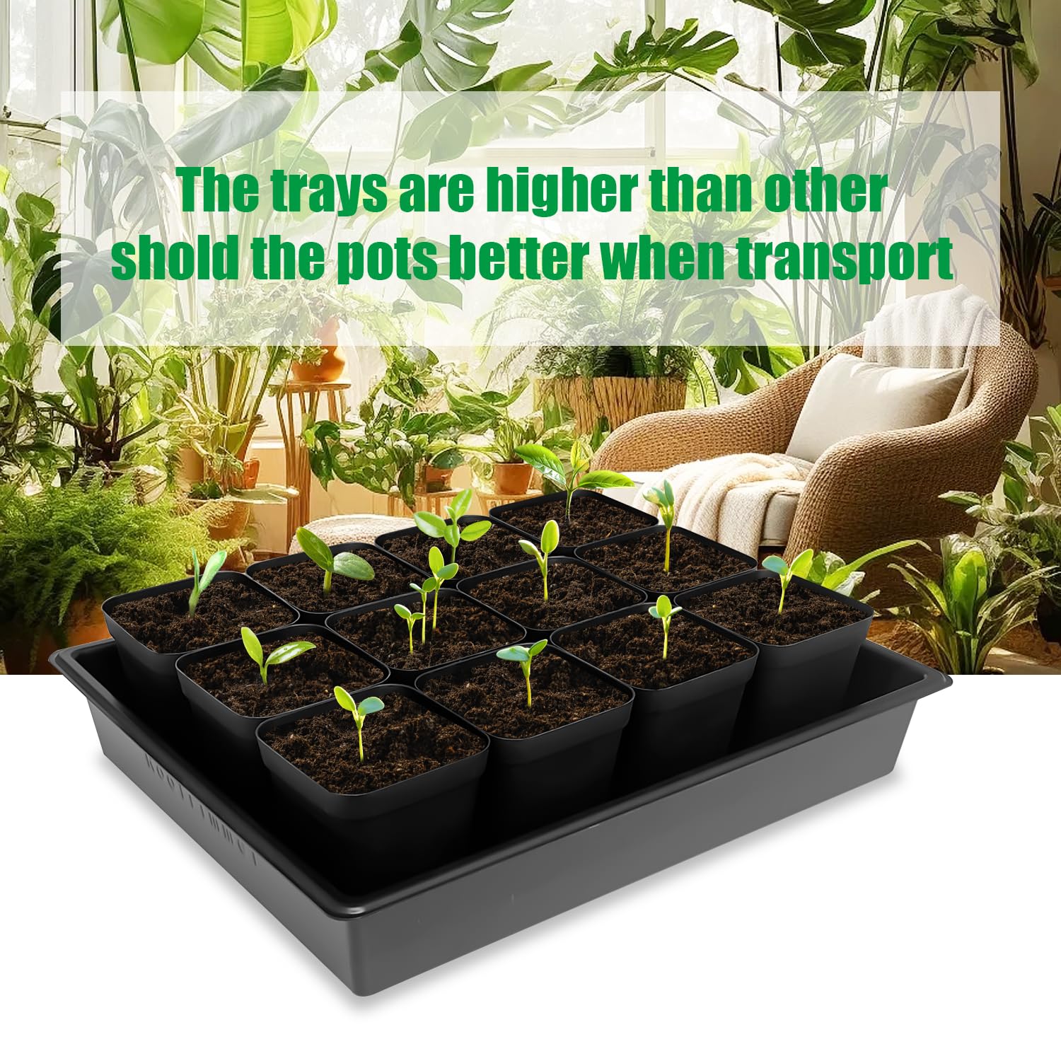 RooTrimmer nursery pots in a gardening setup