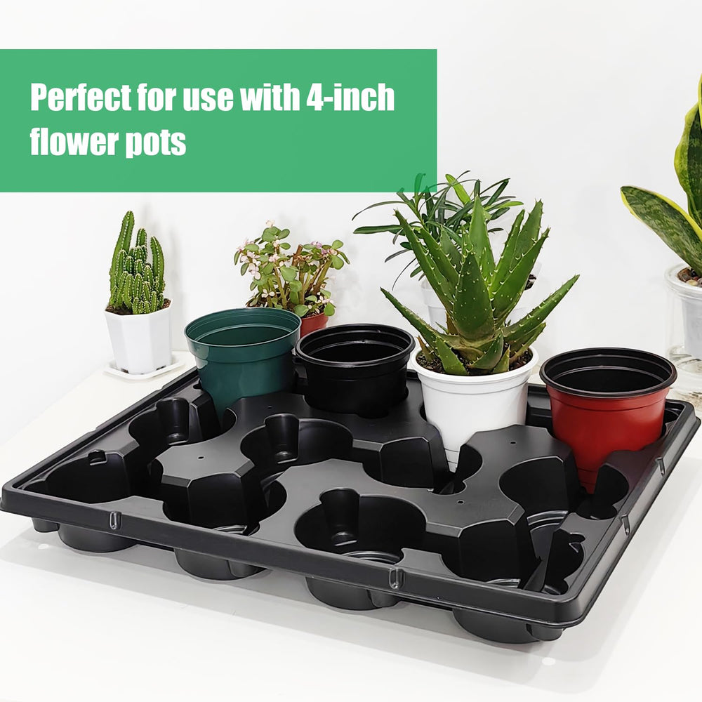 RooTrimmer nursery pots tray displayed with gardening tools