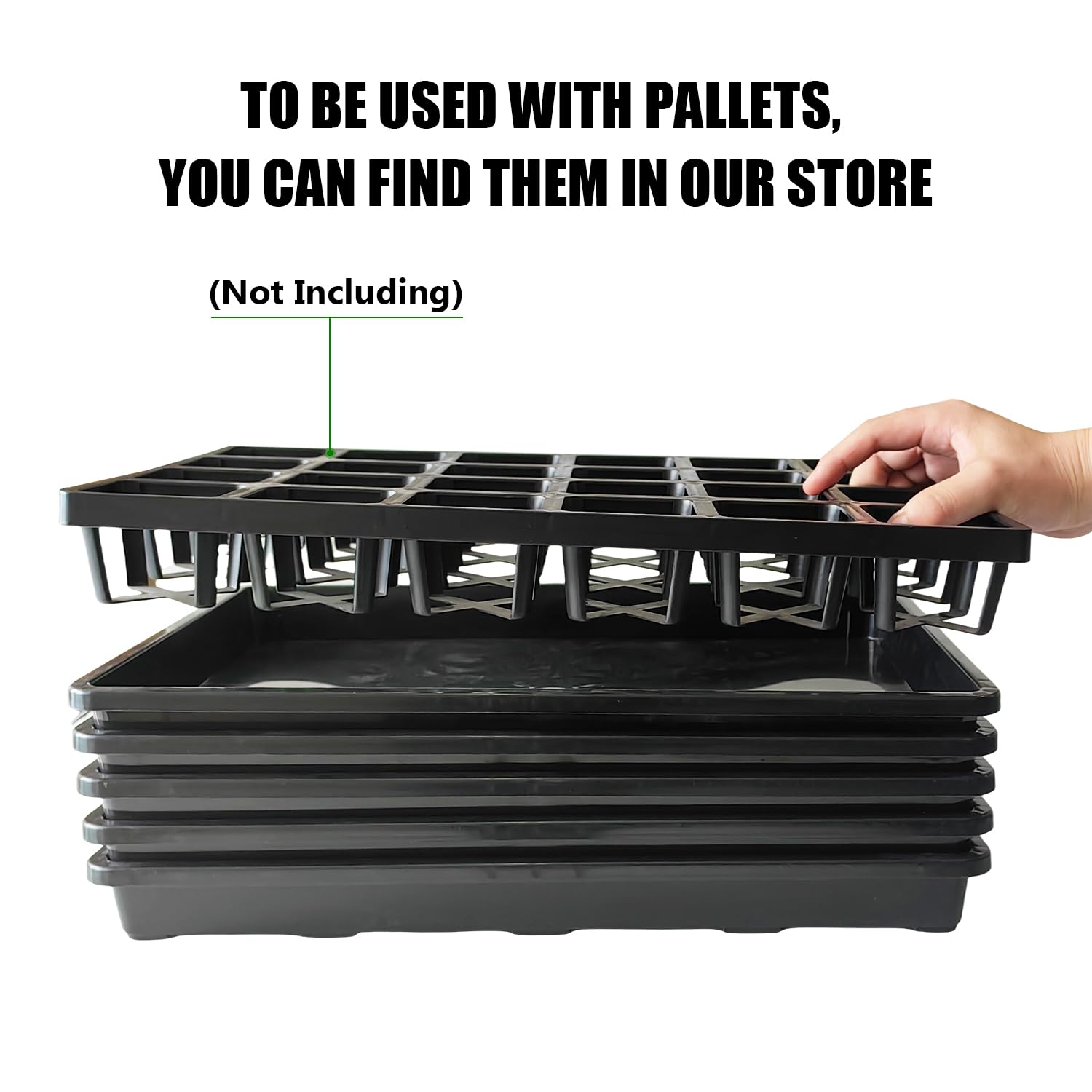 RooTrimmer nursery trays stacked for storage