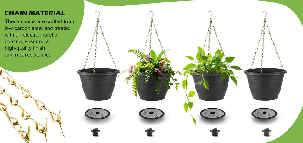 RooTrimmer package of four 10-inch hanging planters