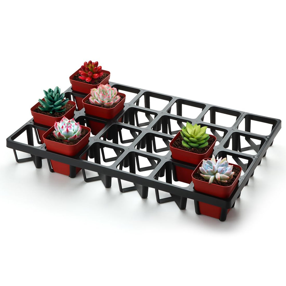 RooTrimmer Plant Tray 5 Pack with 24 Cells, Black