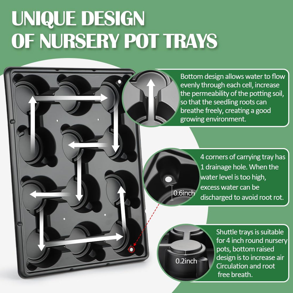 RooTrimmer seed plant trays without holes for seedlings