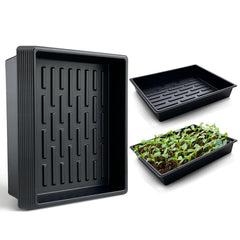 RooTrimmer Seed Starter Tray front view, black, 10 pack