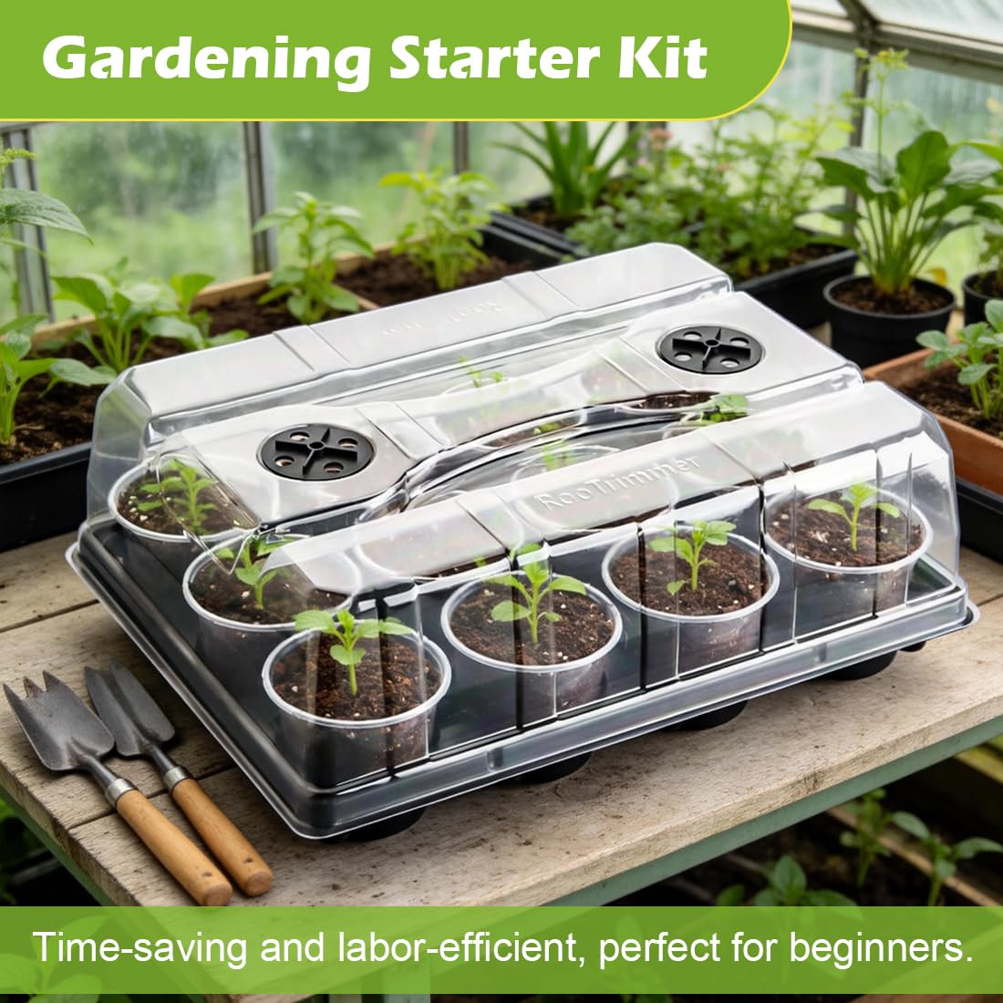 RooTrimmer Seed Starting Kit showing all components