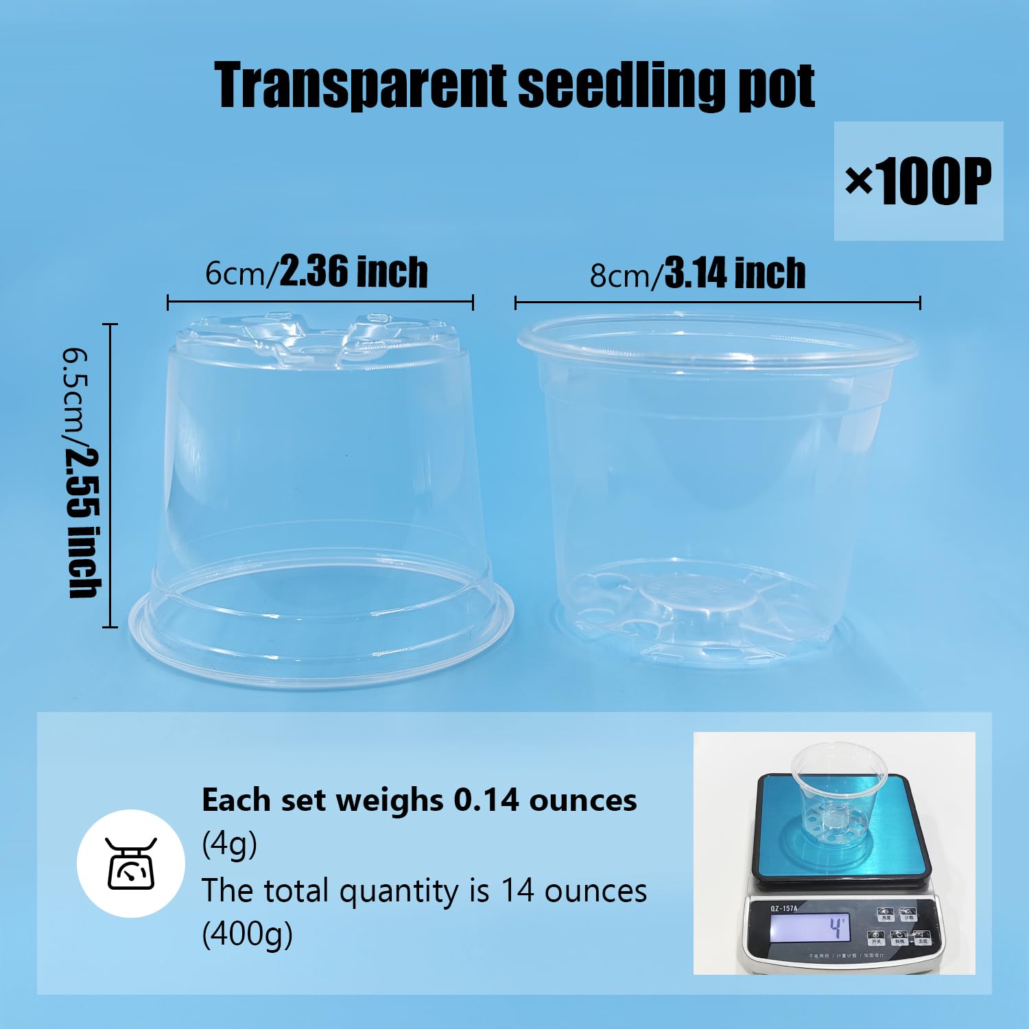 RooTrimmer seedling pots showing drainage holes