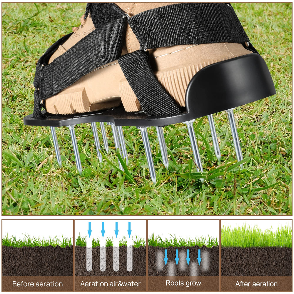 rosgel Lawn Aerator Shoes with stainless steel base plate