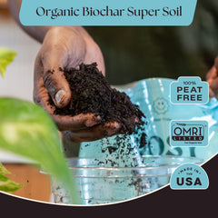 Rosy Soil organic potting soil bag with biochar and worm castings