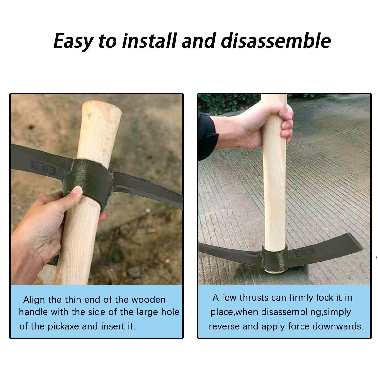 rosyquarz Forged Pick Axe dimensions with packaging