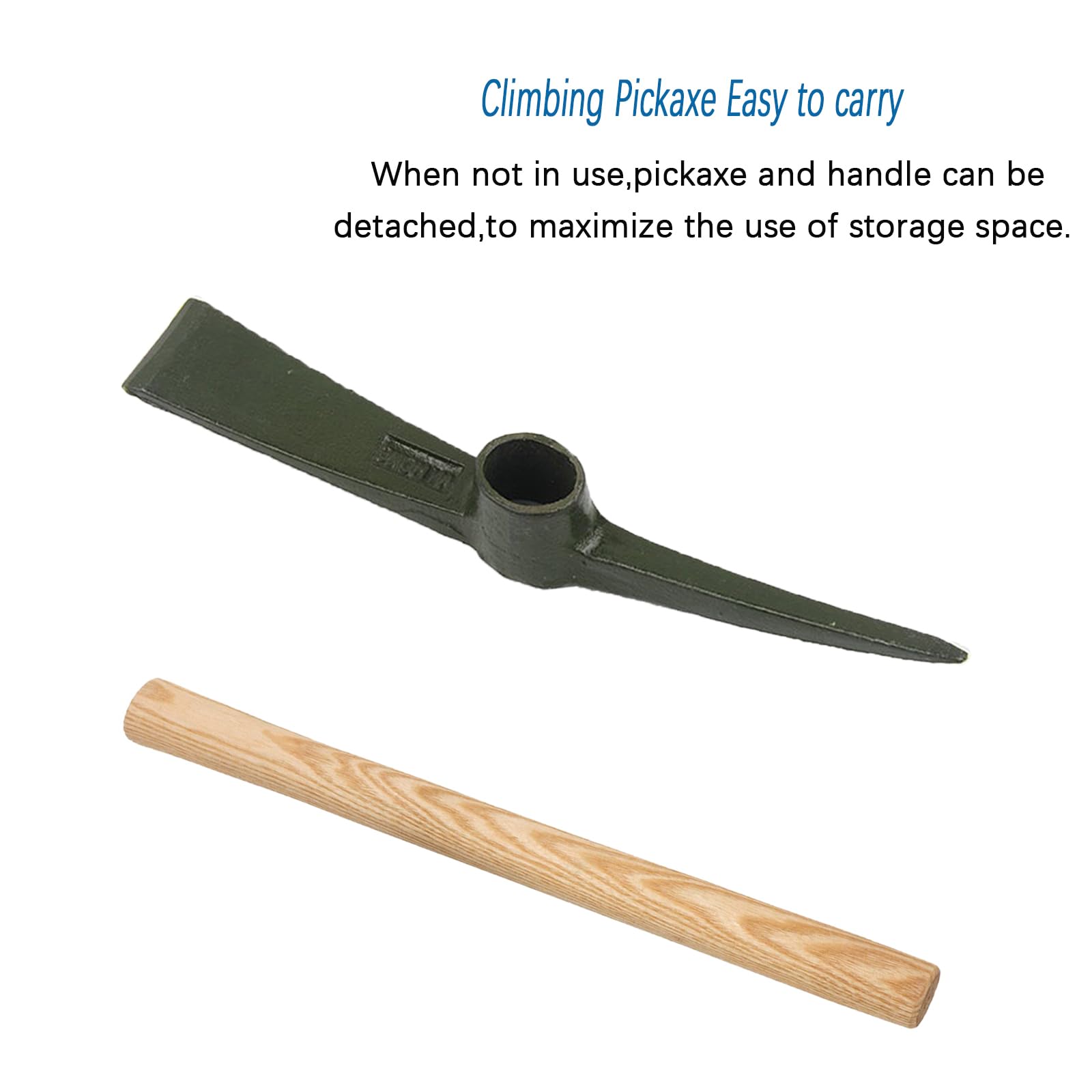 rosyquarz Forged Pick Axe with camping gear