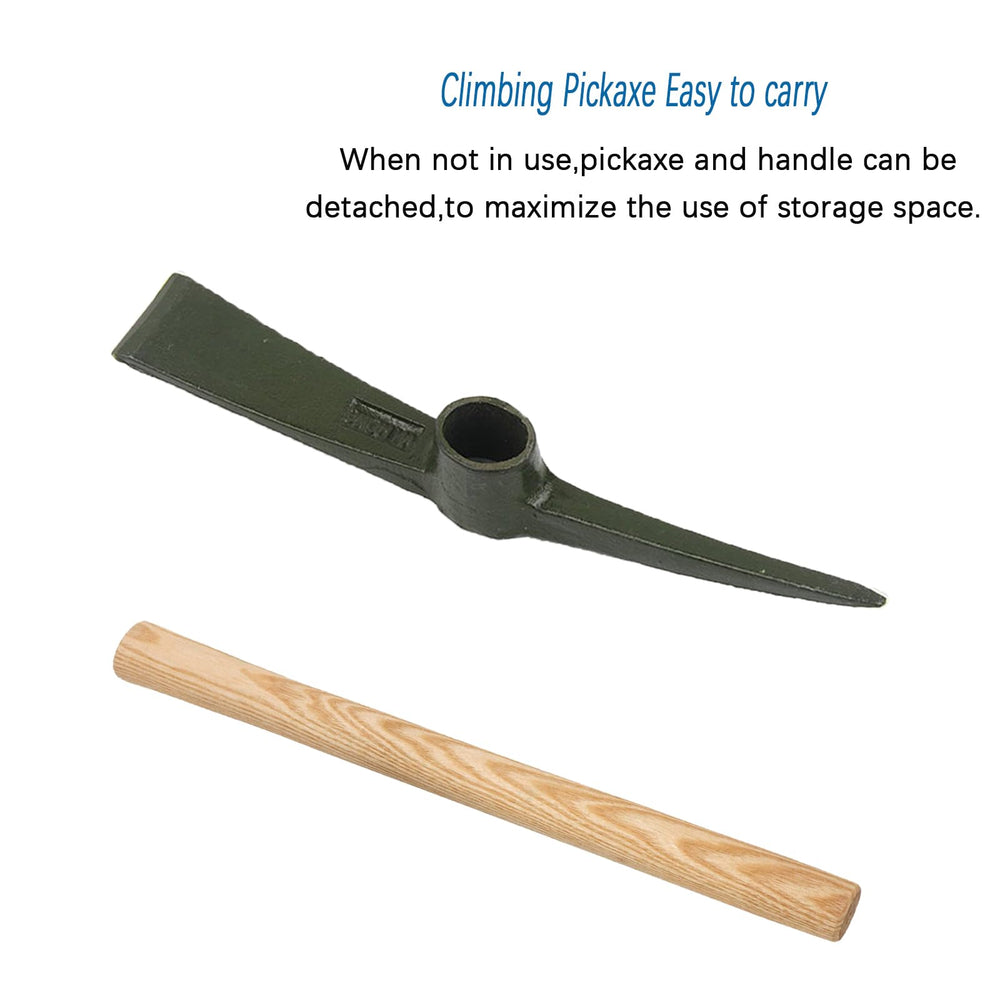 rosyquarz Forged Pick Axe with camping gear