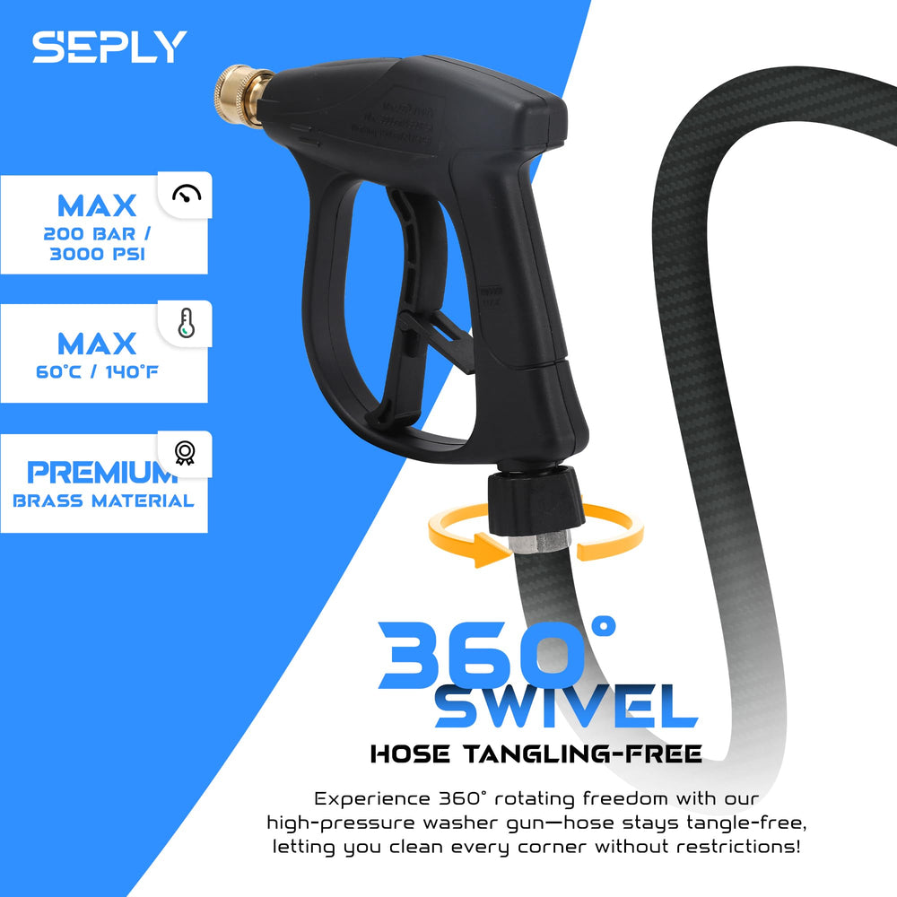 Rotating nozzle for 360-degree coverage included in SEPLY kit