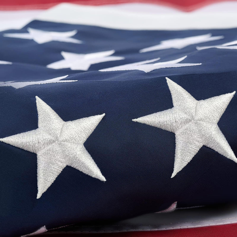 ROTERDON American flag 4x6 ft front view with embroidered stars