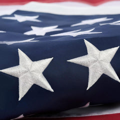 ROTERDON American flag 4x6 ft front view with embroidered stars