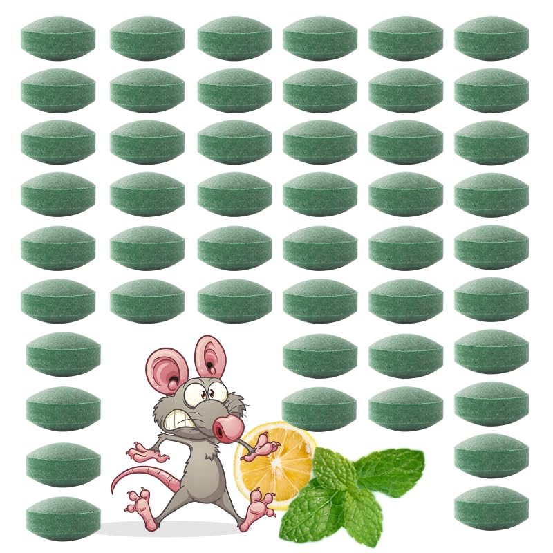 ROTIAH Pest Rodent Repellent 48 pack peppermint oil tablets front view