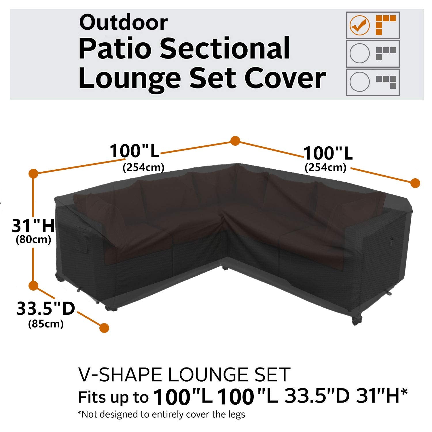 Round patch included with Flexiyard sofa cover