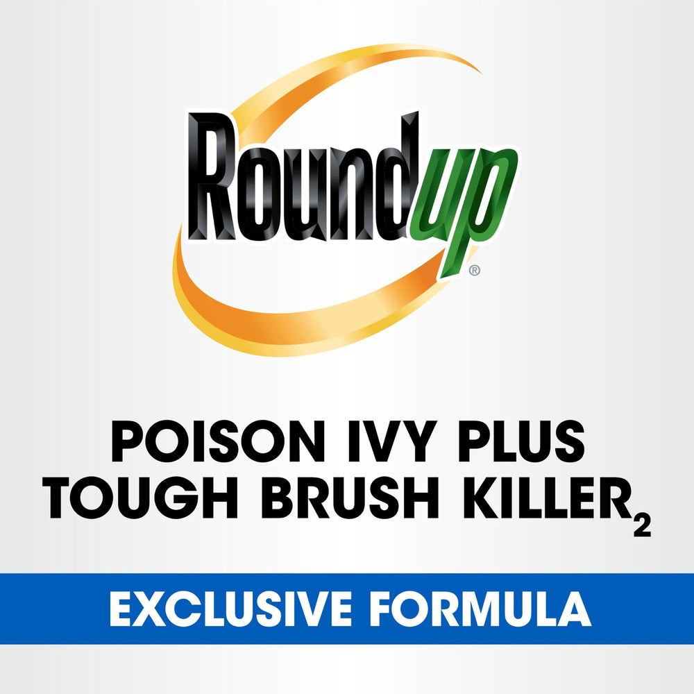 Roundup Poison Ivy Plus Tough Brush Killer 2 in use on weeds