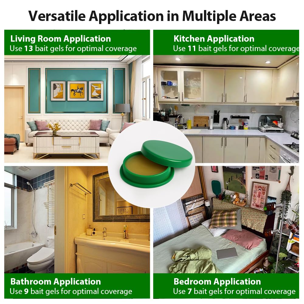 ROUTADE gel bait station on a bathroom counter