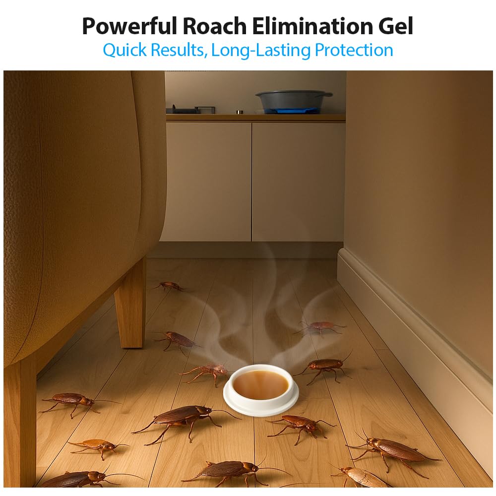 ROUTADE Roach Killer Gel Bait Station with adhesive tape