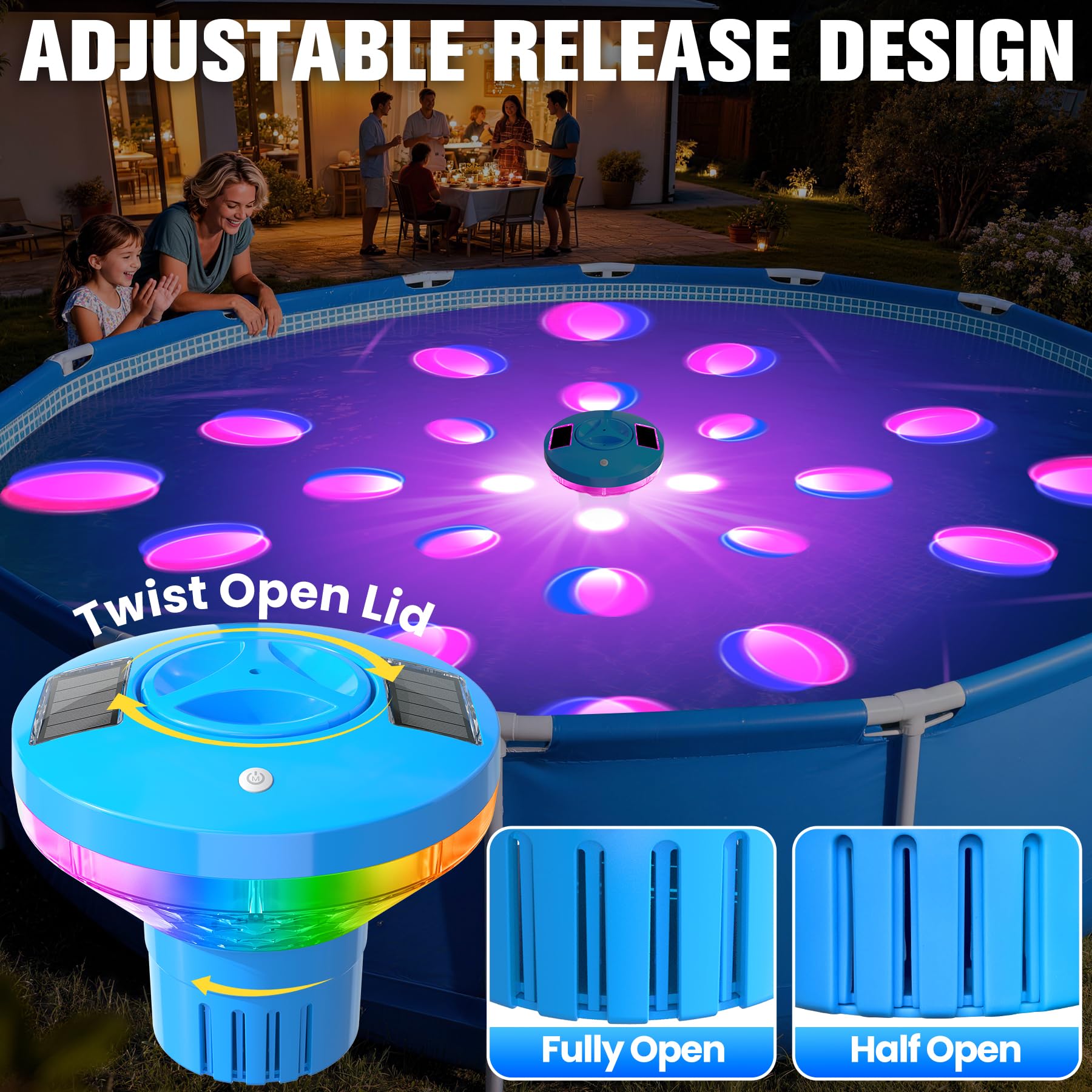 RovPool Pool Chlorine Floater beside chlorine tablets