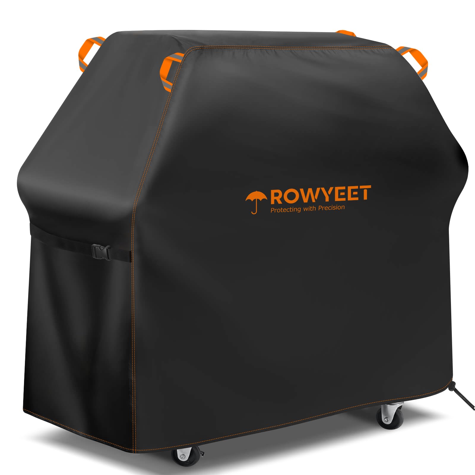 ROWYEET Grill Cover 68" - 75" waterproof orange front view