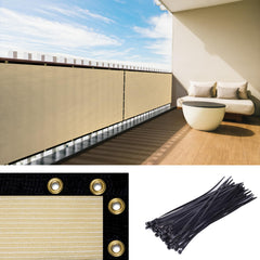 Royal Shade 3' x 10' Beige Balcony Privacy Screen front view