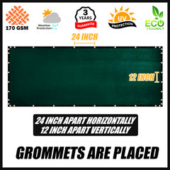 Royal Shade 6' x 10' Green Privacy Screen showing breathable fabric