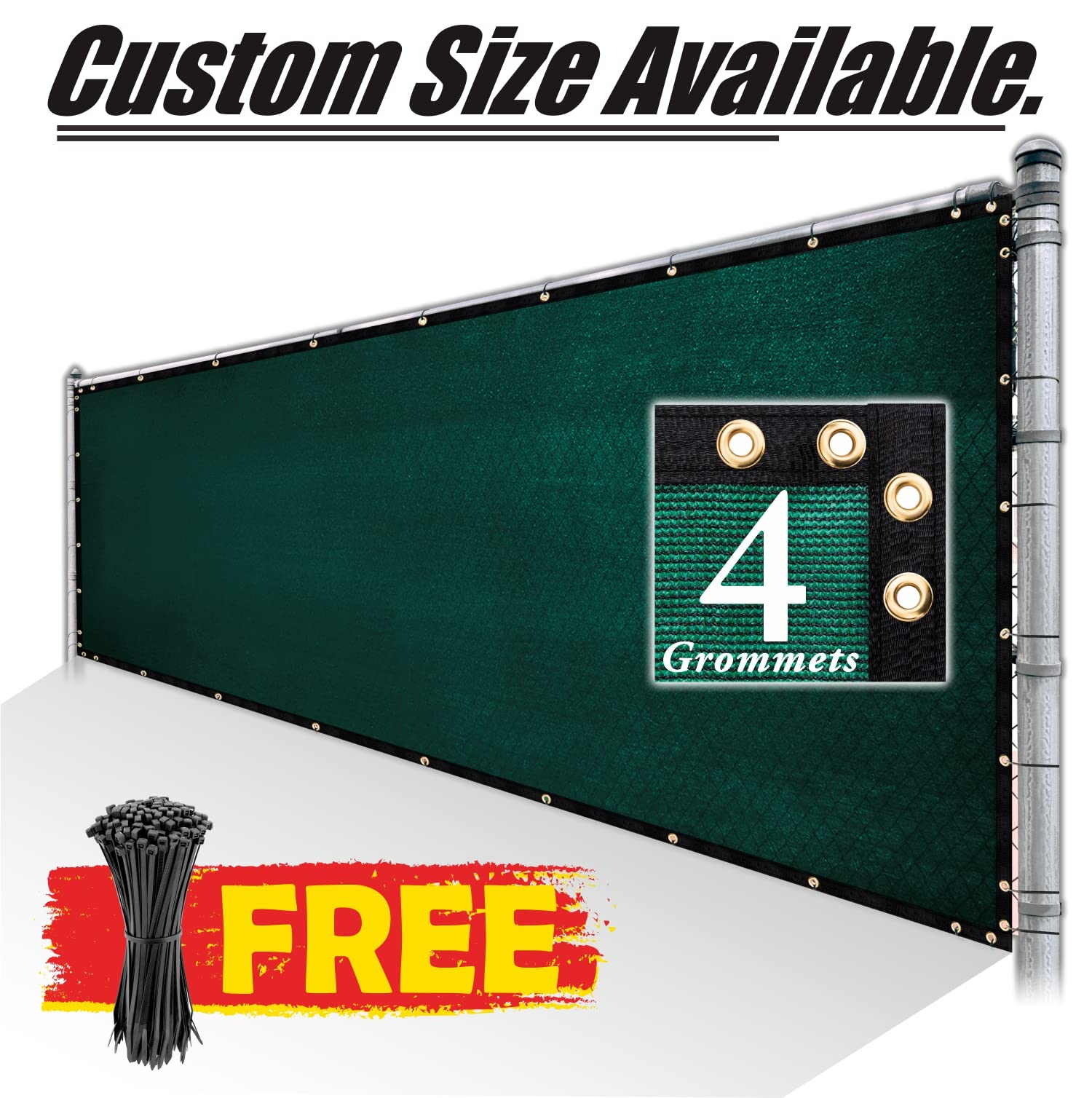 Royal Shade green privacy screen packaging details