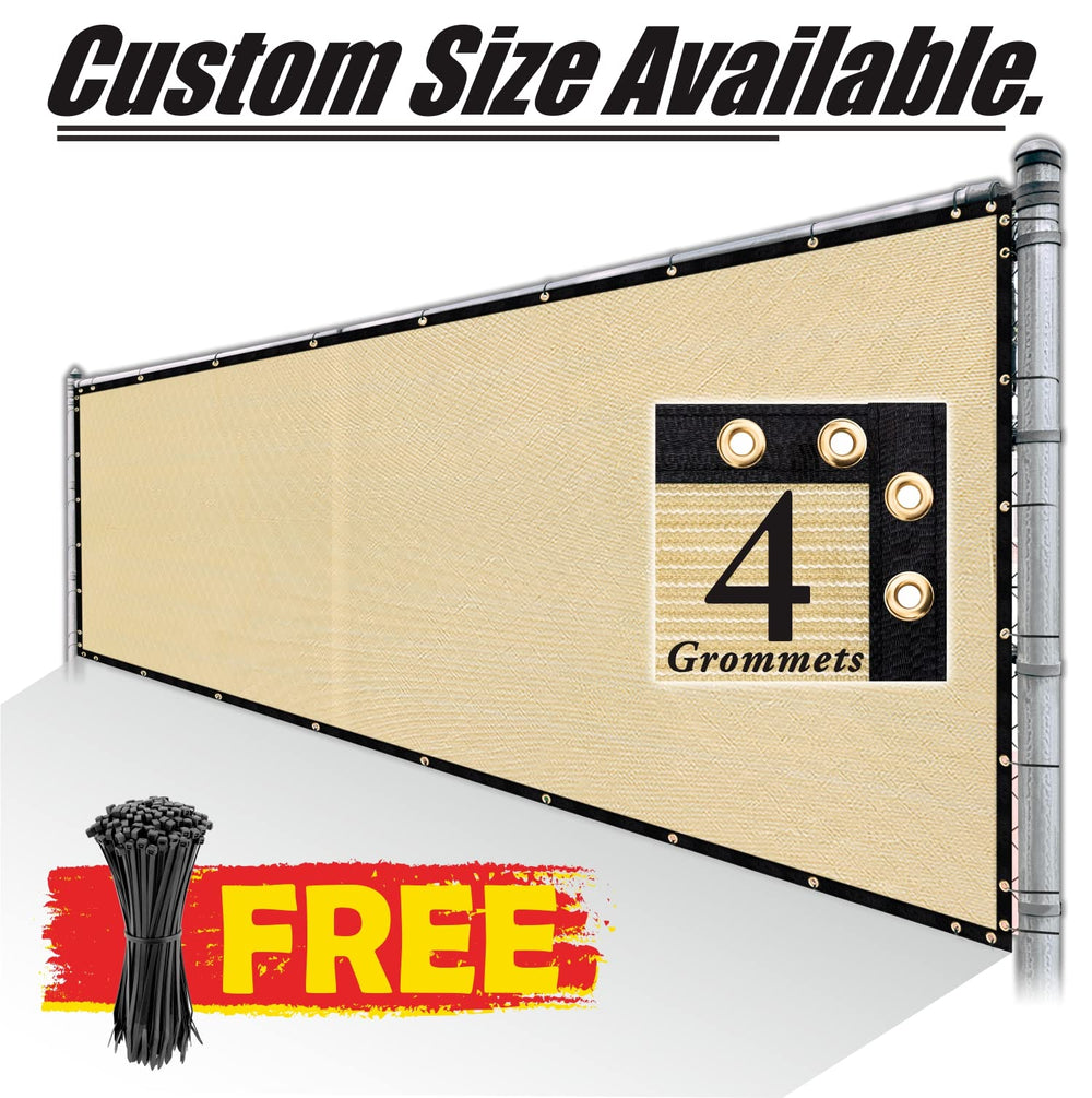 Royal Shade privacy screen with grommets detail
