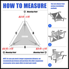 Royal Shade triangle sun shade sail grey in outdoor setting