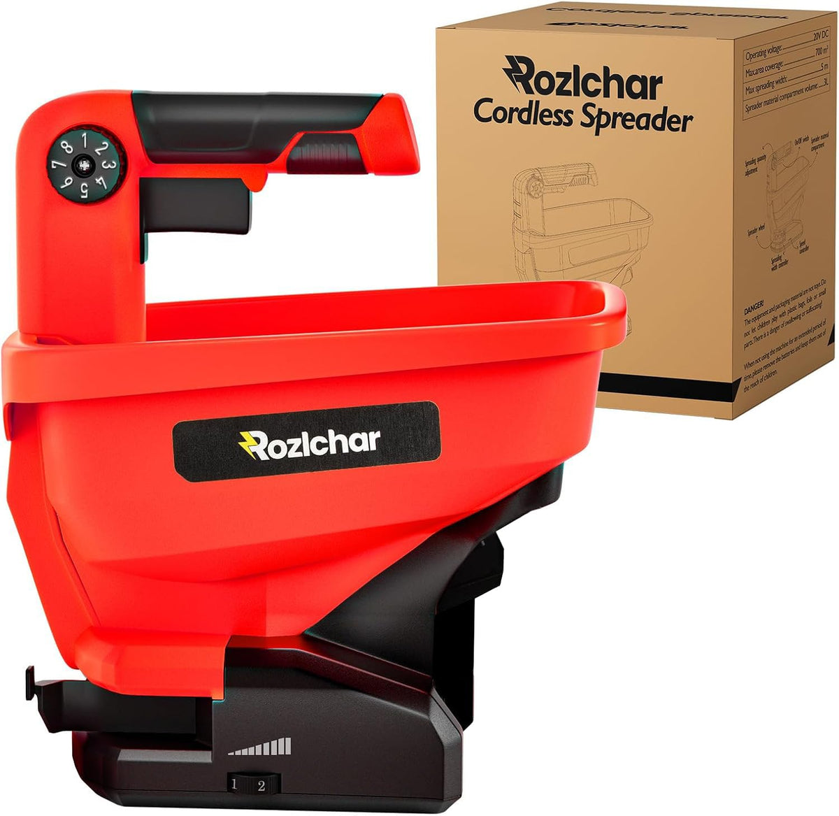 Rozlchar Power Spreader front view in red