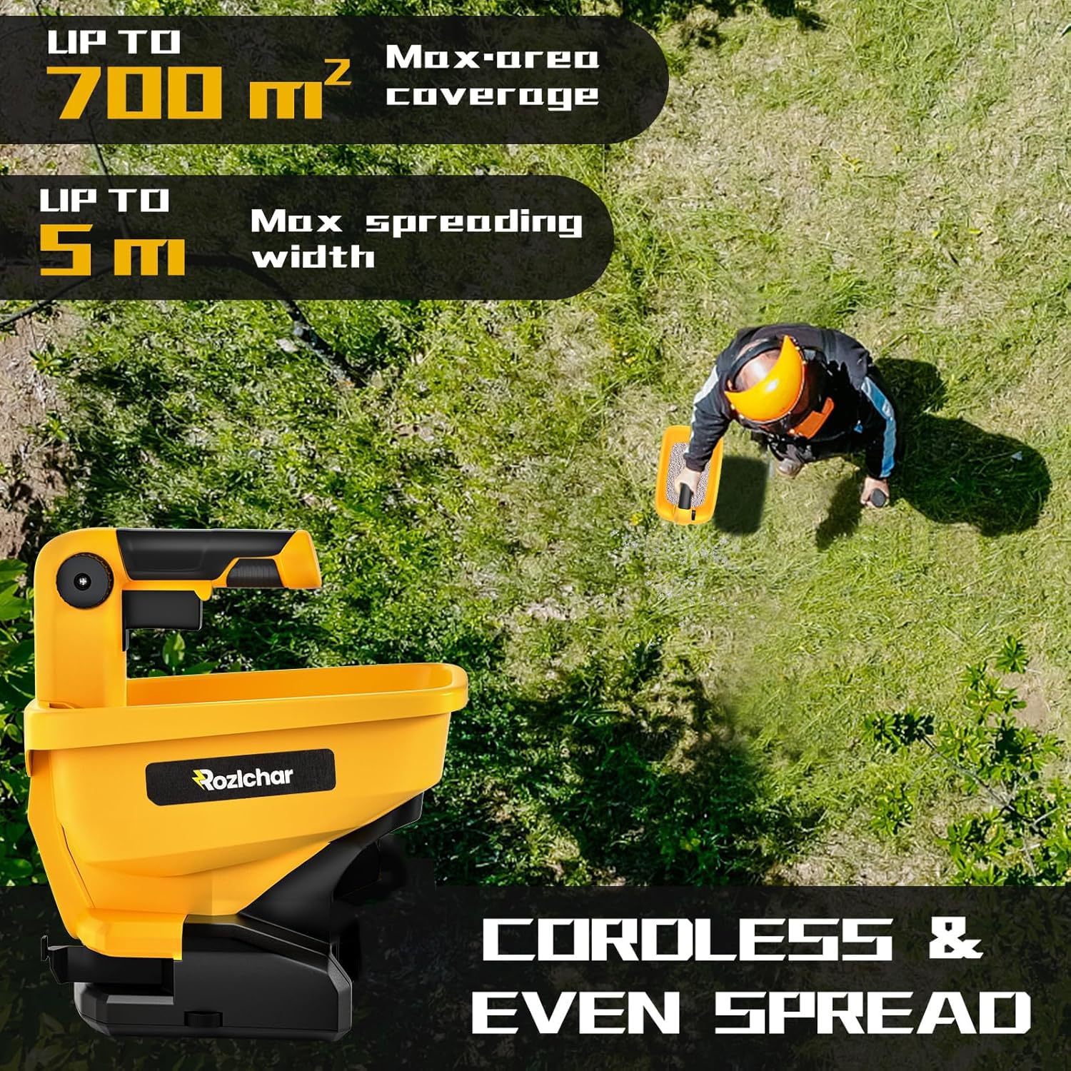 Rozlchar Power Spreader side view showing adjustable settings