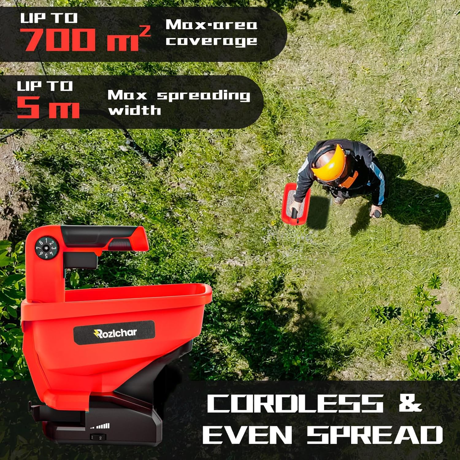 Rozlchar Power Spreader side view showing adjustable settings