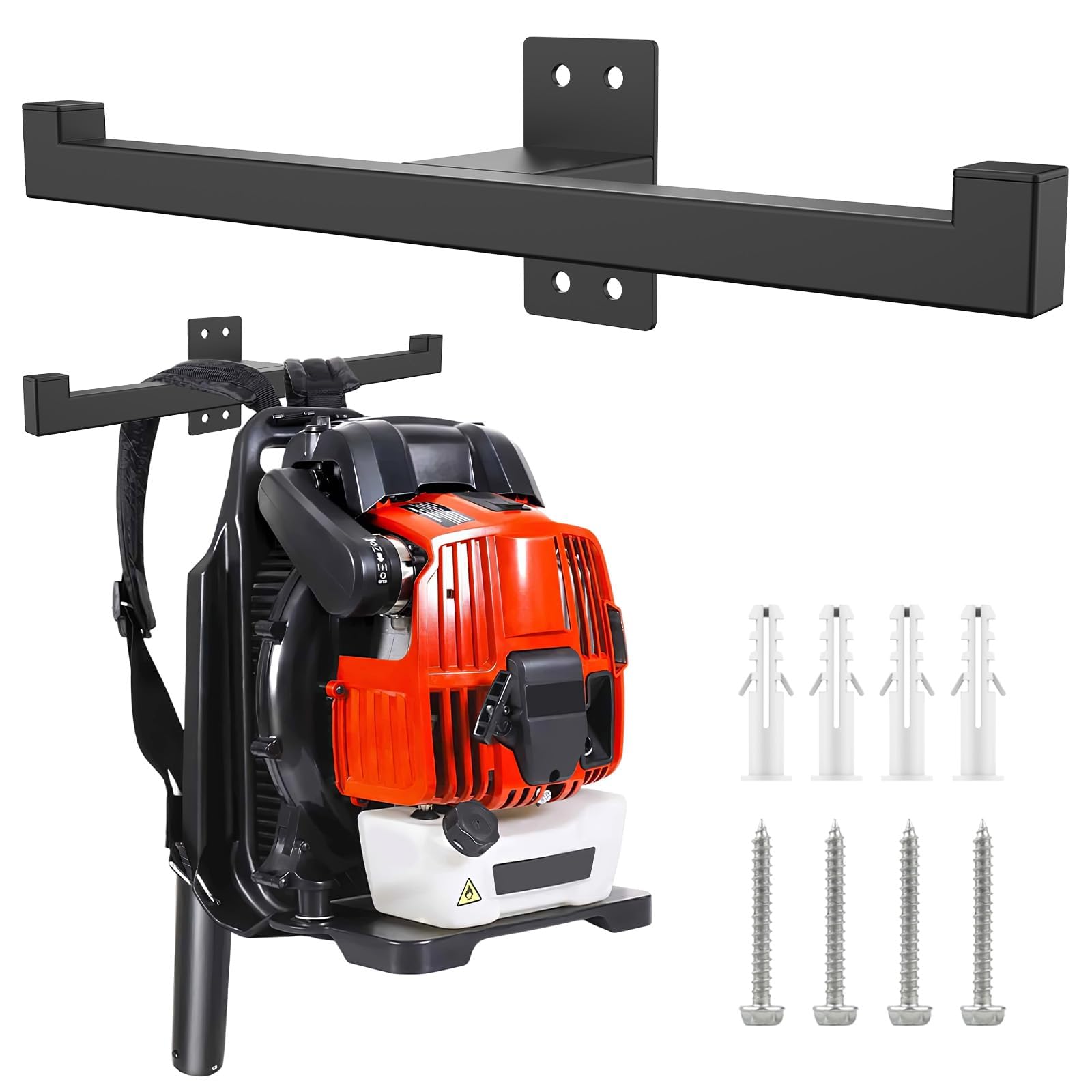 RTOSY Backpack Leaf Blower Hanger front view with black finish