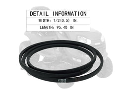 RTPOWER Deck Belt Replacement showing length of 95.40 inches