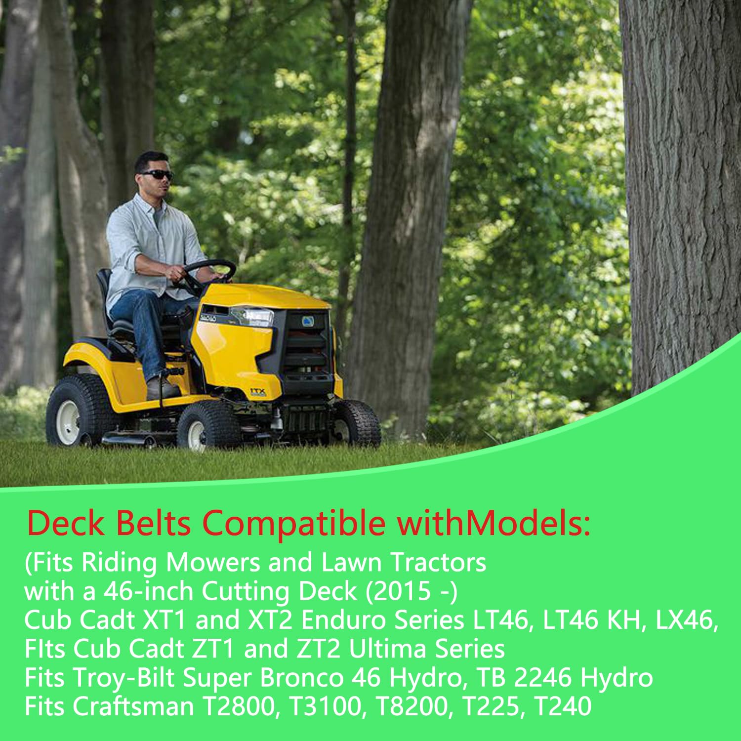 RTPOWER Mower Deck Belt 954-05022A dimensions on ruler
