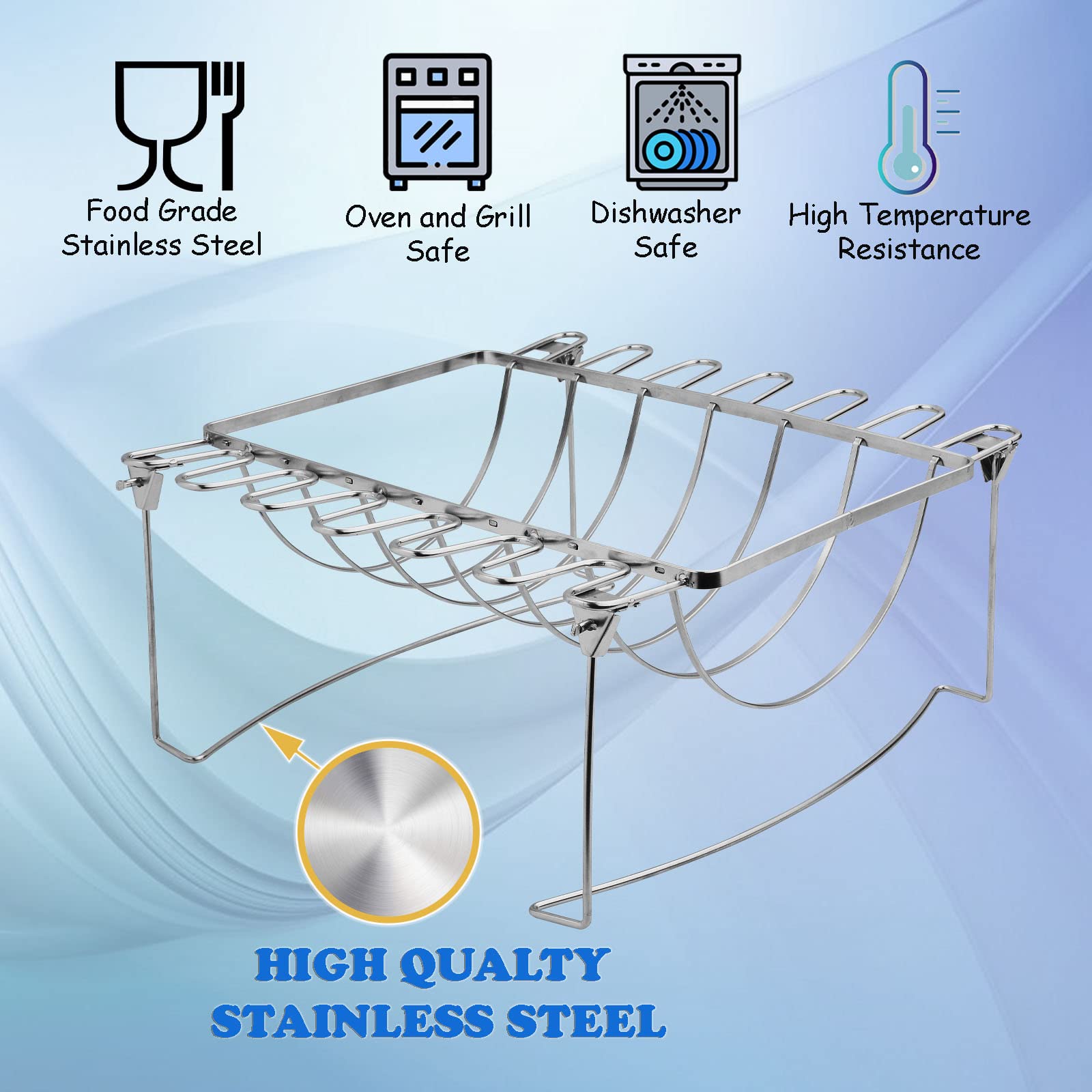 RTT Rib Rack folded for storage, emphasizing its space-saving design